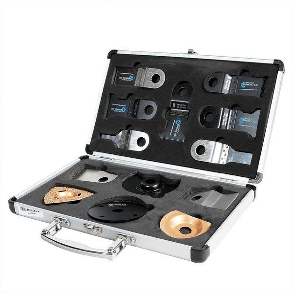 Versa Tool 13 Piece Master Accessory Collection With Custom Aluminum Case For Use On Rockwell Sonicrafter SBMASTER